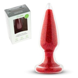 Plug Anal en Verre et Strass Rouge